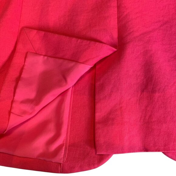 J. Crew Womens Hot Pink Linen Cotton Blazer Size 10 - Picture 11 of 14